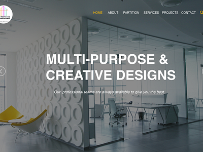 Business website homepage