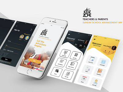 KidZone App Mobile UI Design android design ios logo mobile app design mobile app development mobile design ui ux