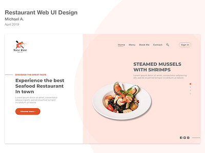 Restaurant Web UI Design