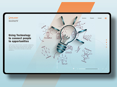 Web UI - Landing Page for Intelligent Innovations Co adobexd adodexd awesome branding design developer ui ux web website