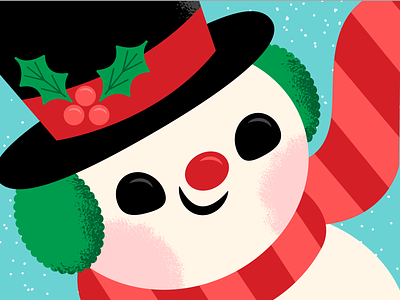 Frosty the Snowman character christmas cute happy holiday illustration mid century retro snow snowman vector vintage winter