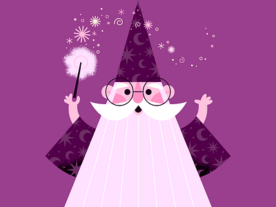 Just like magic character cute illustration magic merlin simple vector wizard