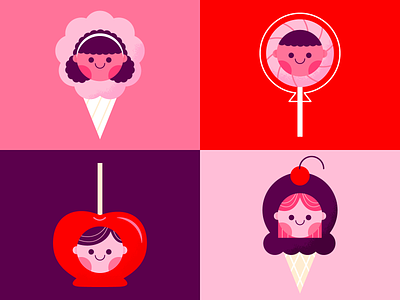 You're Sweet Valentine candy character cute fun ice cream illustration kids lollipop love sweets valentine valentines day vector