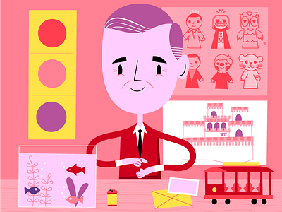 Mr. Rogers character childrens show design illustration mr rogers neighborhood tv