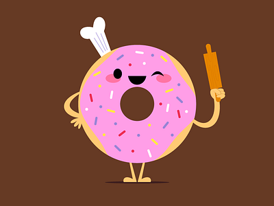 Happy Donut Day! character chef cute donut food