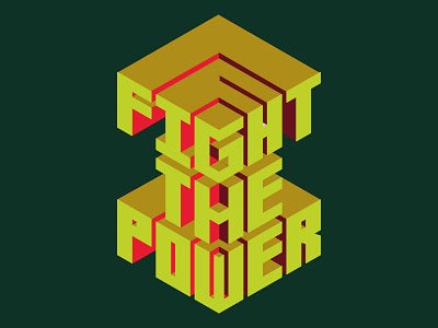 FIGHT THE POWER - Concept branding lettering type typography