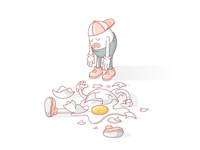 Broken broken buddy design drawing easter egg eggs friends funny illustration love sad shattered vector