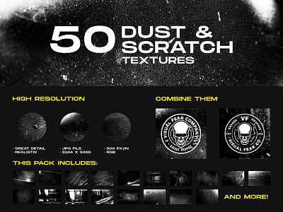 50 Dust and Grunge textures + 100 bonus