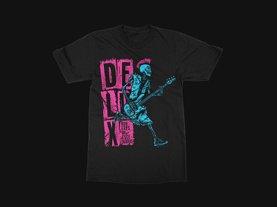 Delux merch apparel band merch brand clothing design draw illustration merch merch design mockup music punk punk rock skull street wear tees texture tshirt tshirt design typography