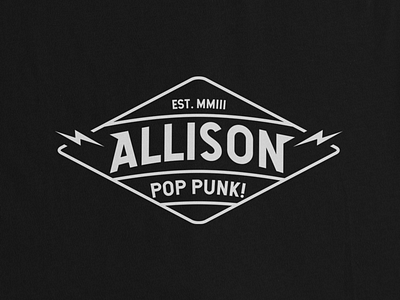 ALLISON POP PUNK! 2 apparel clothing composition design font merch merch design music patch patches pop pop punk punk punk music tee tees tshirt tshirt design type typography