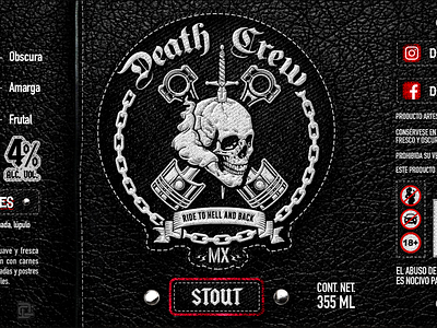 Death Crew label design