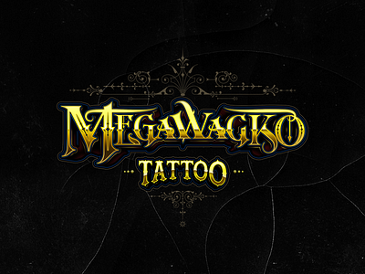 Megawacko Tattoo logo calligraphy calligraphy logo design lettering letters logo logotype ornament tattoo tattoo design tattoo logo tattoos texture type typography vector victorian