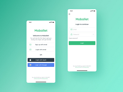 Login / Sign up UI app design icon login minimal mobile signup typography ui ux