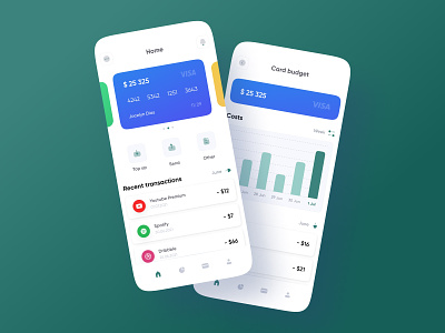 Mobile Wallet App app design finance minimal mobile typography ui ux wallet