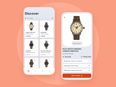 Mobile Redesign Watch E-commerce design e commerce minimal mobile redesign typography ui ux watch