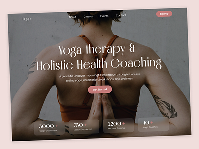 Yoga Studio – Landing Page composition design desktop landing minimal typography ui ux yoga