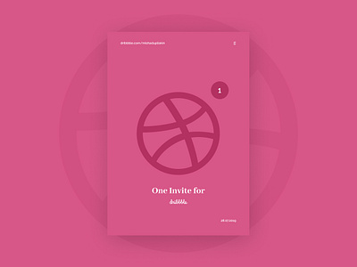 Dribbble Invite design desktop dribbble illustration invite minimal typography ui ux vector web