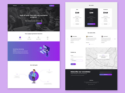 Calmness Landing Page design desktop illustration landing page minimal typography ui ux vector web web design