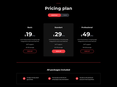 Pricing Plan design desktop form minimal pricing screen typography ui ux web web design