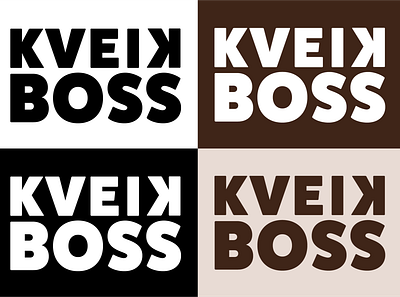 Kveik Boss logo branding design illustrator logo minimal typographic logo typography web