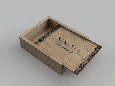 Baklava package box 3d 3d design 3d modeling baklava box branding candy design illustration package package design packaging sweets sweets packaging typography