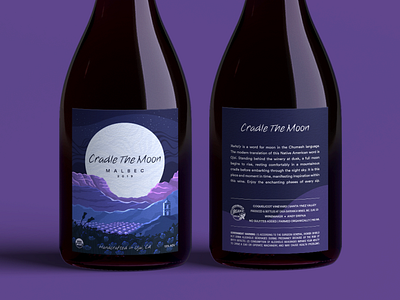 Wine Label Design | Cradle The Moon art art illustration branding design digital illustration illustration art typography