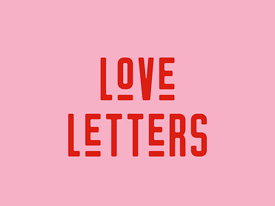 Love Letters Logo Concept brand brand and identity brand identity concept design logo logo a day logo design typography