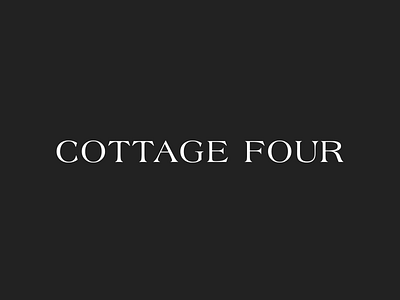 Cottage Four logo logo design typography