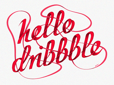 Hello dribble art calligraffity calligraphy dribbble font hand crafted handwritten hello illustration lettering lettering art typography