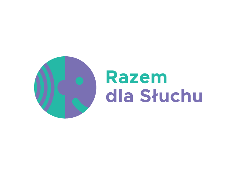 Hearing Aid Clinic logo vector symbol mark rebranding purple green branding visual identity sound smile puzzle simple flat aid logo medical clinic health problem hearing