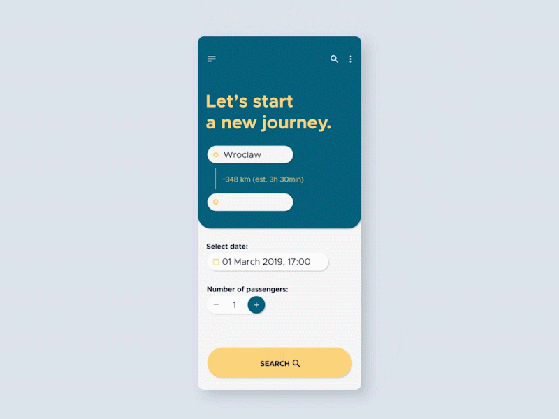 Carpooling App concept animated animation app app design booking car carpooling concept drive hitchhiking interaction interface journey material mobile ticket travel ui ux