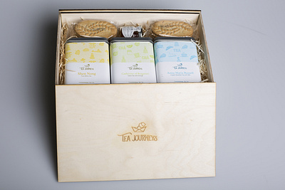 Tea Gift Set Design branding label design laser cut logo logodesign photograhy tea tea packaging wood