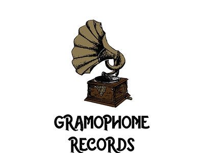 Records store logo brand branding branding design gramophone logo logo a day logotype logotypedesign vintage vintagelogo