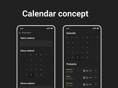 Dark calendar concept calendar calendar design calendar ui dark dark app dark ui date picker mobile app