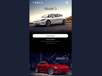 Tesla Mobile Redesign