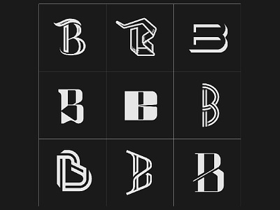 B Exploration Dribbble letter b lettering lettermark lettermarkexploration logo