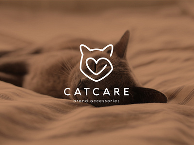 Cat Care branding clean design flat identity illustration illustrator logo minimal vector