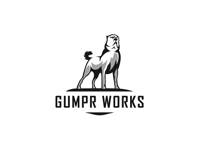 Gumpr Works Logo clean graphic design logo mascot minimal vector