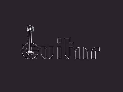 Guitar brand branding clean design flat identity illustration illustrator illustrator flat logo branding logo minimal type typography vector