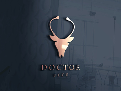 Doctor Deer brand character clean design flat icon identity illustration illustrator illustrator flat logo branding logo minimal type typography vector website