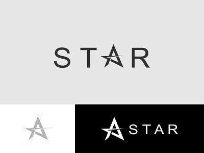 STAR Wordmark branding clean design flat identity illustrator logo minimal typography vector
