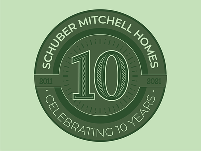 10 Year Anniversary Logo for Schuber Mitchell Homes