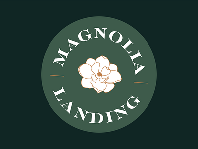 Magnolia Landing - Circular community design floral flower graphic design home builder illustration logo magnolia neighborhood