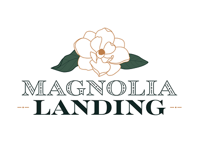 Magnolia Landing - Logo branding community design floral flower graphic design home builder illustration logo logo design magnolia neighborhood