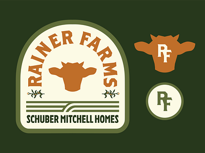 Rainer Farms - Icons cattle community cow design farm graphic design logo neighborhood ranch