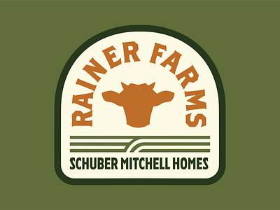 Rainer Farms - Logo branding cattle community cow design farm farms graphic design home builder illustration logo logo design neighborhood ranch