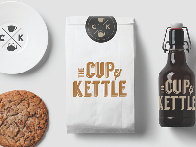 The Cup and Kettle branding design logo package design packaging print restaurant restaurant design typography