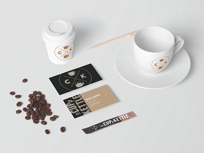 Cup & Kettle Branding brand identity branding business cards design design logo print restaraunt typography