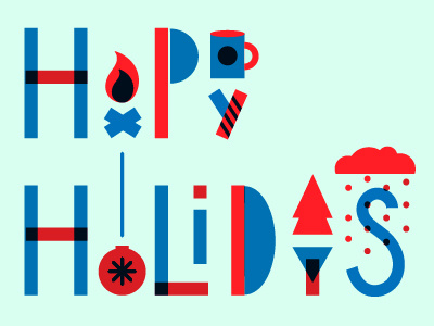 Christmas Card christmas holidays lettering typography