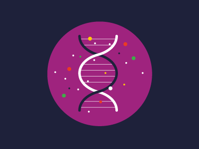 DNA badge biology dna helix icon science